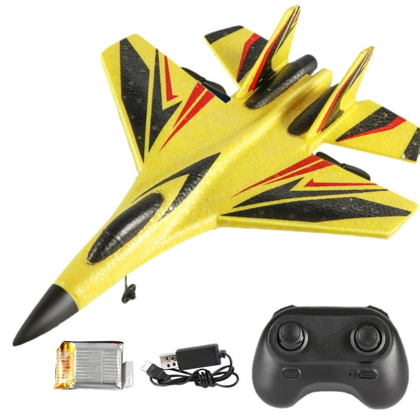 Aviones de Control remoto Hugo Avión de ala fija planeador RC de espuma  amarillo