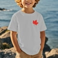 thumbnail image 1 of T-shirts Filles Fête du Canada Manches Courtes Col Rond Feuille d'Érable T-Shirts Fête du Canada T-Shirt Patriotique T-Shirts Graphiques Filles 4-5 Ans, 1 of 3