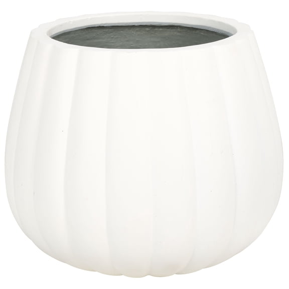 Safavieh Kaston Concrete Ficonstone Industrial Solid Round White Plant Pot
