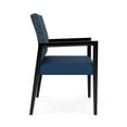 thumbnail image 3 of Pemberly Row Waiting Reception Wide Guest Chair Wood Frame in Blue, 3 of 5