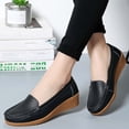 thumbnail image 6 of Miluxas Women's Comfortable Lightweight Leather Penny Loafers Slip-On Cute Business Casual Dress Shoes Work office Flats Everyday Walking Shoes Driving for Women Black 5.5(36), 6 of 8