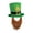 Brown, variant on Tao Tao Unisex St. Patrick's Day Green Leprechaun Top Hat With Beard Irish Shamrock Velvet Hat Green