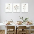 thumbnail image 2 of Hieng Wildflower Canvas Wall Art Pink Watercolor Botanical Floral Poster Prints Set of 3 Modern Minimalist Flower Pictures Home Decor Painting Bedroom Bathroom Living Room, 2 of 5