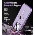 thumbnail image 5 of for iPhone 13 and iPhone 14 Magsafe Case, 6.6ft Drop Protection, Full Body Screen Camera Protective Phone Case, Purple, 5 of 13