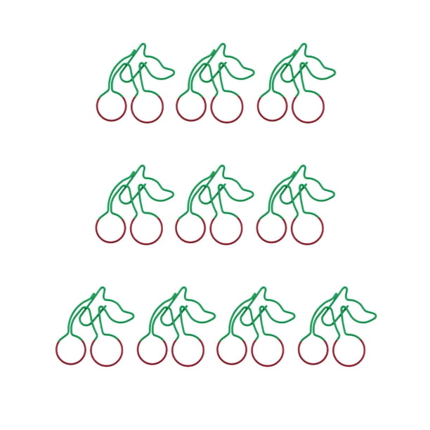 Conjunto de Clips de Papel Metálicos Coloridos, Paquete de 10 Marcadores Decorativos con Forma de Frutas y Animales, Sujetadores de Documentos Antideslizantes para Organización de Oficina y Regalo