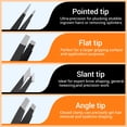 thumbnail image 4 of MORGLES Eyebrow Tweezers Kit, 8 Pcs Stainless Steel Precision Brow Shaping Set with Scissors, Razor, Brush & Travel Case, Black & White, 4 of 7