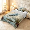 thumbnail image 2 of Erosebridal Dreamy Heron Bird Twin Comforter Sets,Retro Animals Bedding Set,Blue Green,Light Gray Reversible,2pcs,1 Comforter and 1 Pillowcase, 2 of 7