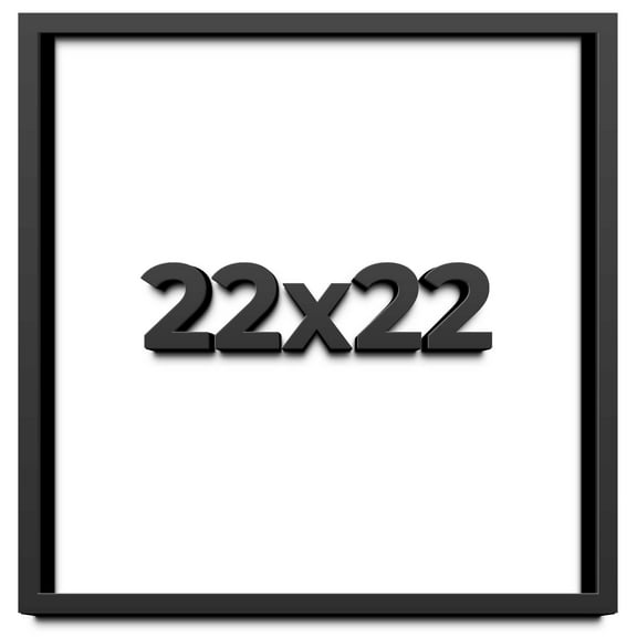 22x22 Shadow Box Frame Black | 1 inches Deep Real Wood Contemporary Shadowbox Display Frame | UV