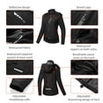 thumbnail image 2 of Veste Imperméable Légère pour Femme Veste de Course Imperméable Veste de Randonnée Haute Visibilité Respirante Coupe-Vent, 2 of 9