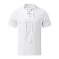 thumbnail image 4 of BOBOGOJP Mens Button Down Shirts Classic Fit Short Sleeve Button One Open Pocket Solid Basic Shirt,White M, 4 of 4