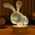 thumbnail image 4 of QWZNDZGR 3D Night Lamp Desktop Night Light Boys and Girls Holiday Valentine's Day Gift Wedding Decorative Bedroom Bedside Table Lamp, 4 of 6