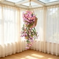 thumbnail image 4 of Artificial Purple & Pink Morning Glory Hanging Vine, Faux Trailing Petunia Flower Bouquet, Fake Hanging Plant for Indoor/Outdoor Porch and Patio Decor, 4 of 6