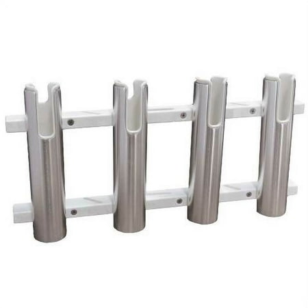Taco Marine Boat Poly Rod Rack F31-3104BXZ | 4-Rod Brushed Aluminum