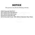 thumbnail image 2 of Transit Auto Rear Coated Drilled Slotted Disc Brake Rotors and Semi-Metallic Pads Kit for Car Chevrolet Cruze Bolt EV Volt EUV KDF-100986, 2 of 11