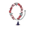 thumbnail image 2 of Resin Purple Hippopotamus Honey Red Christmas Bead Bracelet, 2 of 4