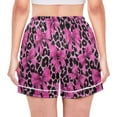 thumbnail image 2 of Women's Silk Pajama Shorts Bow and Leopard Print Pajama Shorts Women's Casual Pajama Shorts with Pockets, 2 of 6