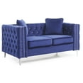 thumbnail image 3 of Glory Furniture Paige Velvet Loveseat in Blue, 3 of 6