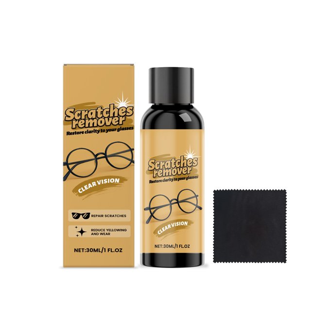 Vernis Anti-Rayures pour Lunettes et Lentilles, Solution de Soin Douce pour Résine, Élimine les Fines Rayures et Restaure la Clarté