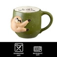 thumbnail image 4 of Mainstays 18.94 oz Green Slow Sloth Earthenware Mug, 4 of 7
