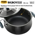 thumbnail image 3 of Futura Big Boy Biryani Handi 12 Liters - Non Stick Pot With Hard Anodised Lid | Sauce Pan For Cooking & Serving Biriyani, Black (NBH12), 3 of 5