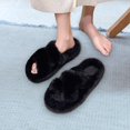 thumbnail image 6 of Women ry Slippers with Rubber Sole Open Toe Autumn Winter House Slippers 35, 6 of 9