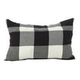 thumbnail image 2 of Saro Lifestyle 9025P.BK1320BP 13 x 20 in. Buffalo Check Plaid Design Cotton Poly Filled Throw Pillow, Black, 2 of 5