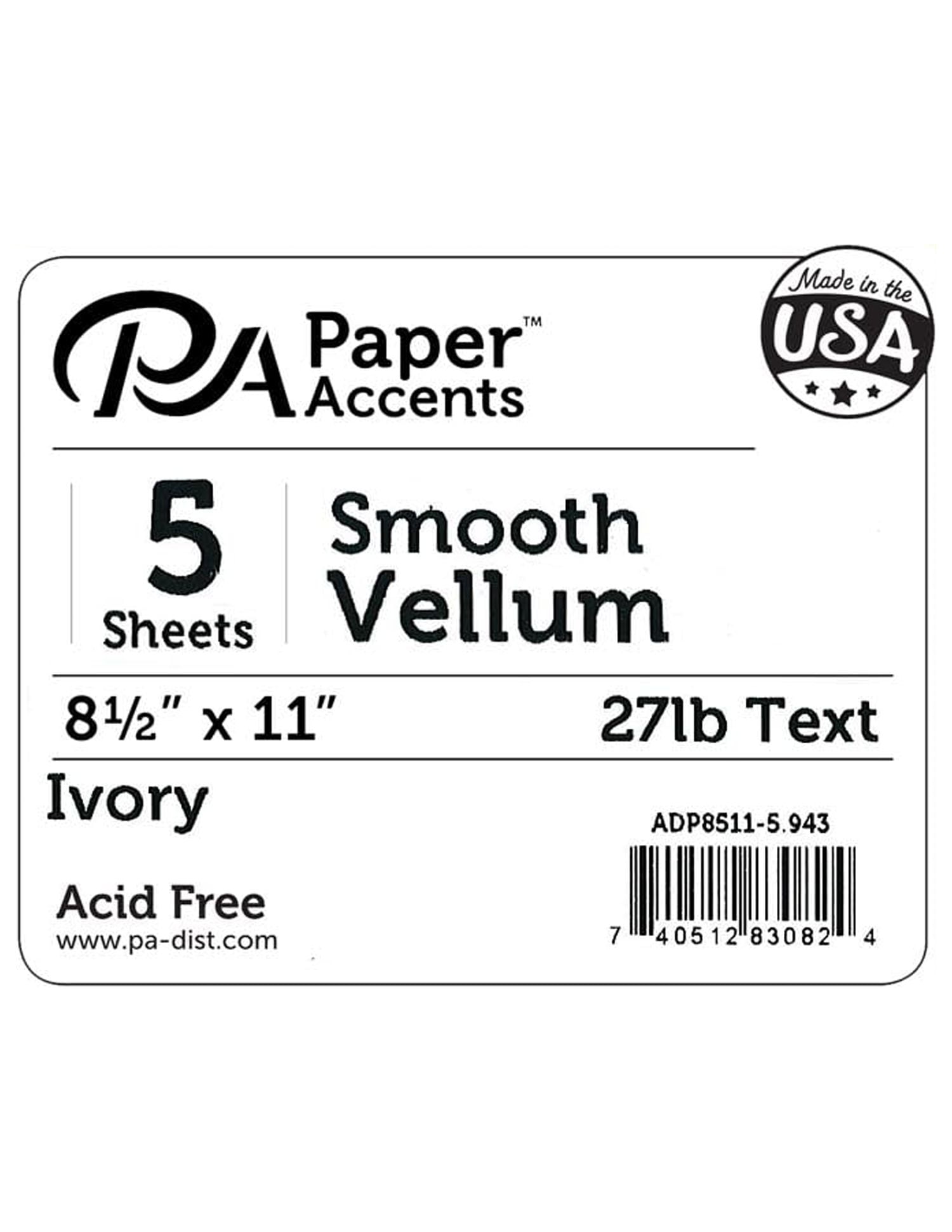Ivory Translucent Vellum Wrap - 7 x 11, 27lb Glama - LCI Paper