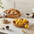 thumbnail image 7 of Rollbacks & More Rattan Serving Tray 30cm, Woven Trays with Handles for Home,Round Dining Table Tray,Wicker Basket, 7 of 7