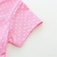 thumbnail image 5 of Toddler Girl Dress Short Sleeve Cotton Floral/Dots Print Casual Cute Summer Clothes for Girls 2-8 Years (3 Years, Pink 02), 5 of 6