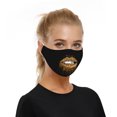 thumbnail image 3 of Face Mouth Nose Mask Cover Protection Reusable Cotton Blend Five Layer Filter Adjustable One Size Unisex Sexy Leopard Lips Design, 3 of 11