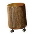 thumbnail image 4 of deevoka Trash Can with Lid Round Stylish Waste Basket for Living Room Study Bathroom With Wheels, 4 of 9