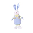thumbnail image 3 of Lindo muñeco de conejo de Pascua de pie, juguete de peluche rústico decorativo en miniatura para Azul, 3 of 9