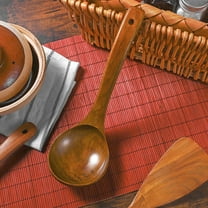 Greenadscape 1Set Soup Ladle Deep Spoons for Soup Bamboo Material for Cooking 3.5 x 11 Inch