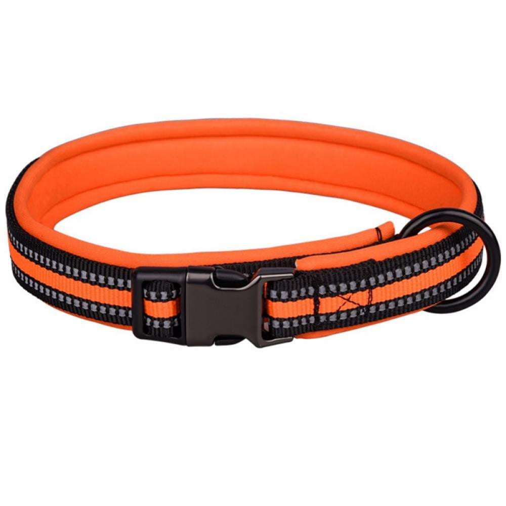 Reflective Dog Collar with Safety Locking Buckle, Adjustable Nylon Pet