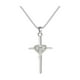 thumbnail image 2 of Uuiauoio Heart-Shaped Gemstone Cross Pendant Necklace with Zirconia Stones, Copper Plated Religious Jewelry for Women, Elegant Box Chain Collar Necklace for Everyday Wear and Gift Giving, 2 of 7