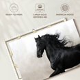 thumbnail image 6 of Elephant Stock Black Friesian Horse Wall Art - Horizontal Canvas Wall Art - Living Room Wall Decor - Animal Canvas - Gray And Black Decor - 45" x 30", 6 of 8