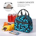 thumbnail image 5 of Lsque Geometry Dash Pattern Lunch Bag ,Insulated Lunch Box, Small Leakproof Cooler Food Lunch Containers Reusable High Capacity Lunch Tote Bags, 5 of 7