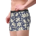 thumbnail image 2 of Uemuo Lilies Flowers Pattern Men's Boxer Briefs,Trunk Anti-Chafing,Comfortable, Durable, and Stylish Underwear-Large, 2 of 9