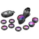 thumbnail image 1 of Kit de lentes de cámara APEXEL, teleobjetivo macro ancho ojo de pez 10 en 1, 1 of 7