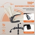 thumbnail image 4 of Fantasylab Executive Ergonomic 300LBS PU Leather Home Office Desk Chair, Computer Desk Chair with Adjustable Armrest,WHITE, 4 of 10