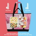 thumbnail image 4 of Large Hand-held Ice Pack Picnic Bag Insulation and Refrigeration Suitable for Shopping Picnics and Camping Pink Cartoon House, 4 of 8