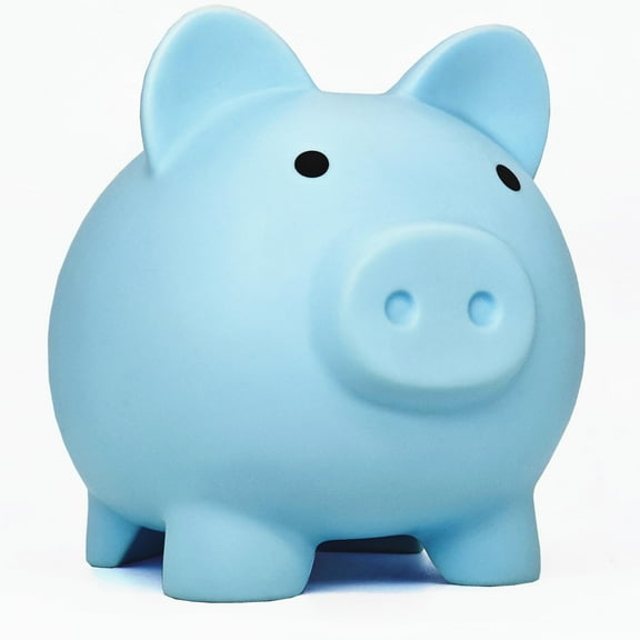 Cute Piggy Bank,Pig Money Bank Coin Bank,Unbreakable Money Bank Large Size Decoration Savings(Blue)