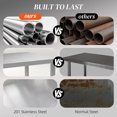 thumbnail image 4 of HOMCOM Stainless Steel Prep Table, Heavy Duty Workbench Table, 4 of 10