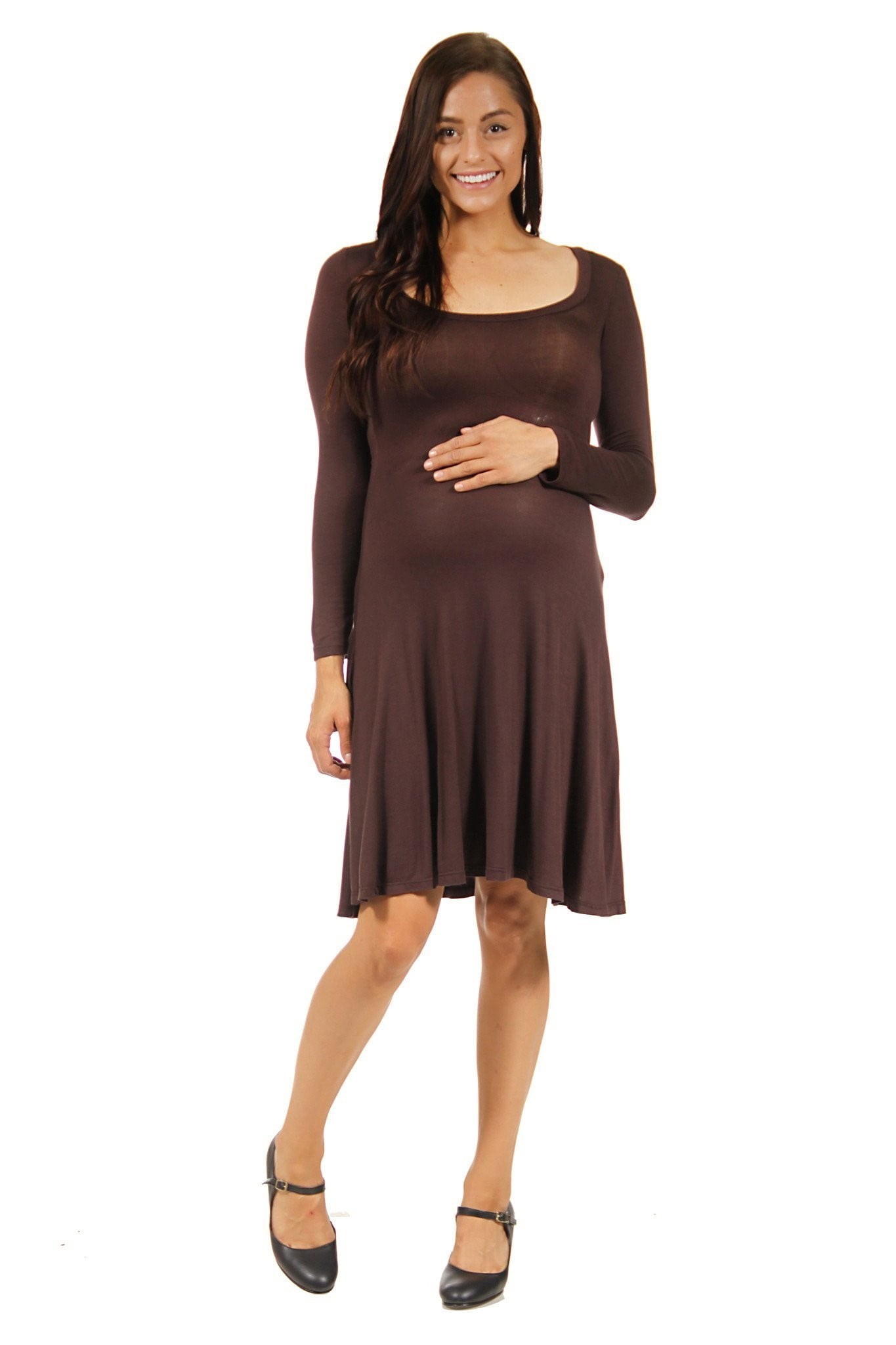 Women's Long-sleeve Maternity Dress