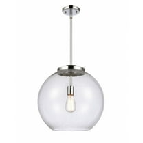 221-1S-PC-G124-16-Innovations Lighting-Athens - 1 Light Pendant In Industrial Style-16.38 Inches Tall and 15.75 Inches Wide-Polished Chrome