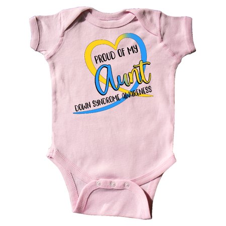 

Inktastic Proud of my Aunt Down Syndrome Awareness Heart Ribbon Gift Baby Boy or Baby Girl Bodysuit