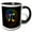Black/White, variant on 3drose, Stunning Helix of Number Pi Digits, and a Colorful Pi Symbol Design, 11oz Two-tone Yellow Mug