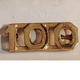 thumbnail image 2 of Early/Mid 1900s Brass C-Clasp "100" Collar Devices 3/8"H Hat / Lapel Pins Set, 2 of 3