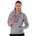 thumbnail image 5 of Breast Cancer Survivor Positive Vibes Hoodie Sweatshirt Women Brisco Brands S, 5 of 6
