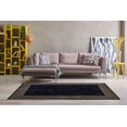 thumbnail image 2 of Ottomanson Machine Washable Non-Slip Rubberback Border 3x5 Indoor Area Rug, 3'3" x 5', Black, 2 of 9